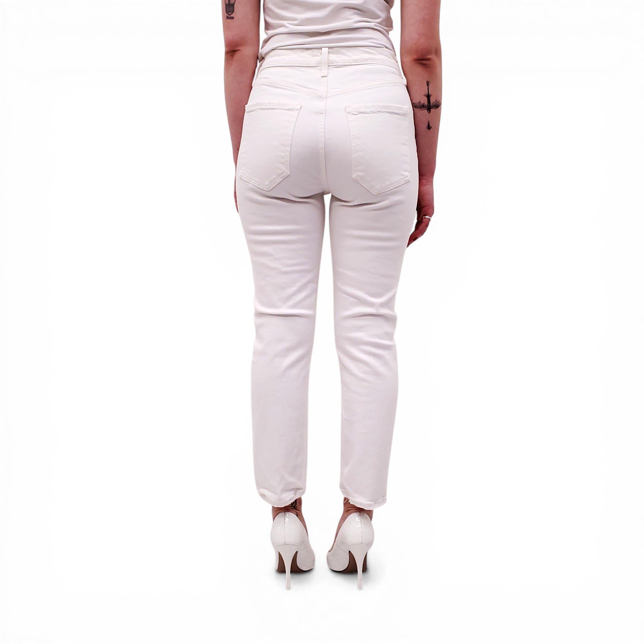 AGOLDE WHITE 'RILEY' JEANS - SIZE 26