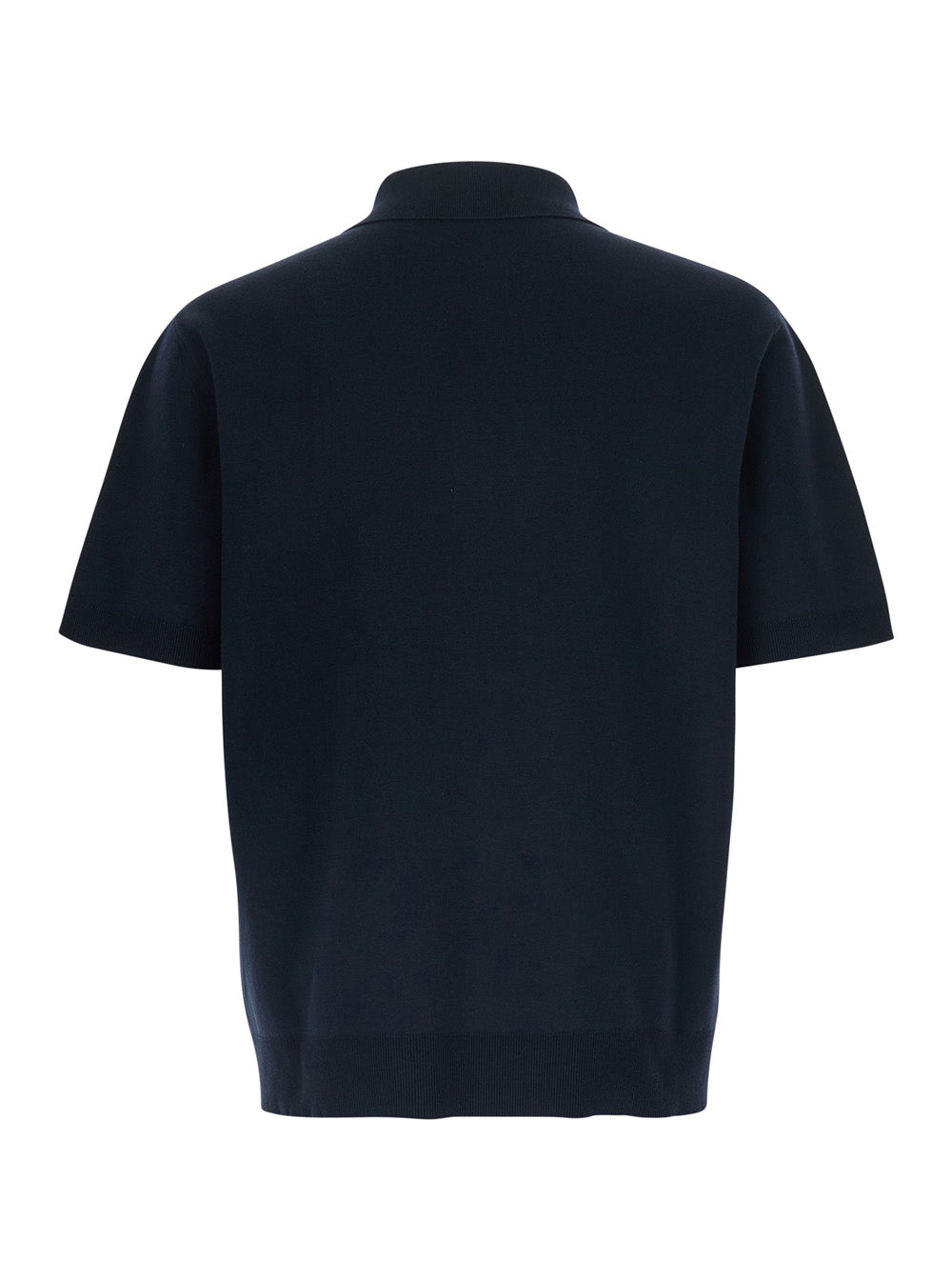 Gucci Men Blue Polo Shirt With Classic Collar And Gg Embroidery On The Front In Cotton For Men