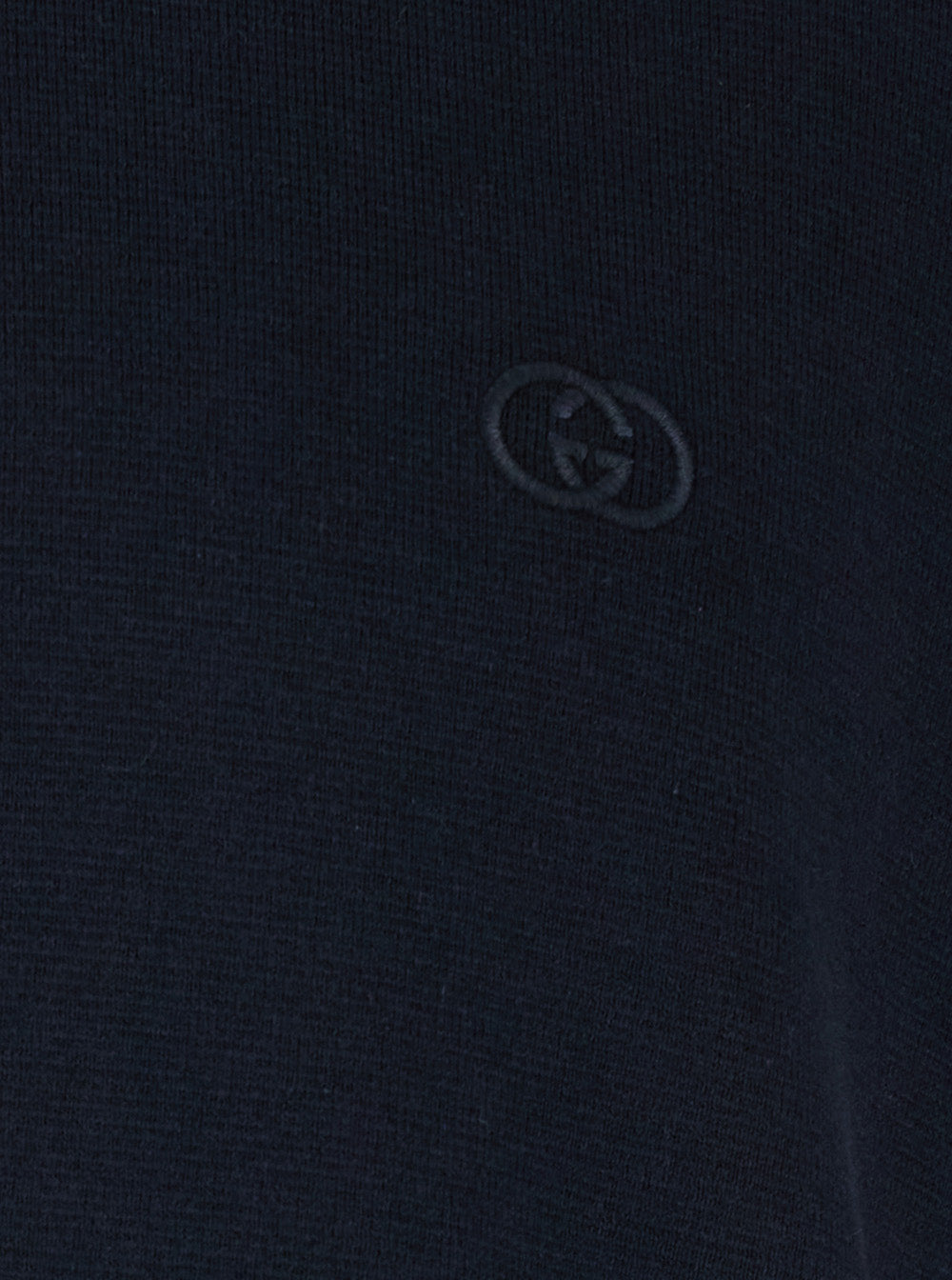 Gucci Men Blue Polo Shirt With Classic Collar And Gg Embroidery On The Front In Cotton For Men