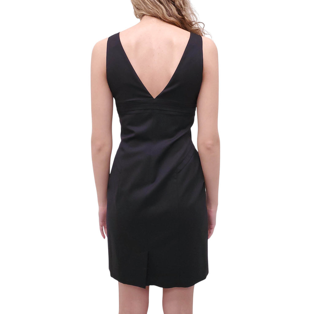 GUCCI BLACK MINI DRESS WITH GG LOGO - SIZE 42