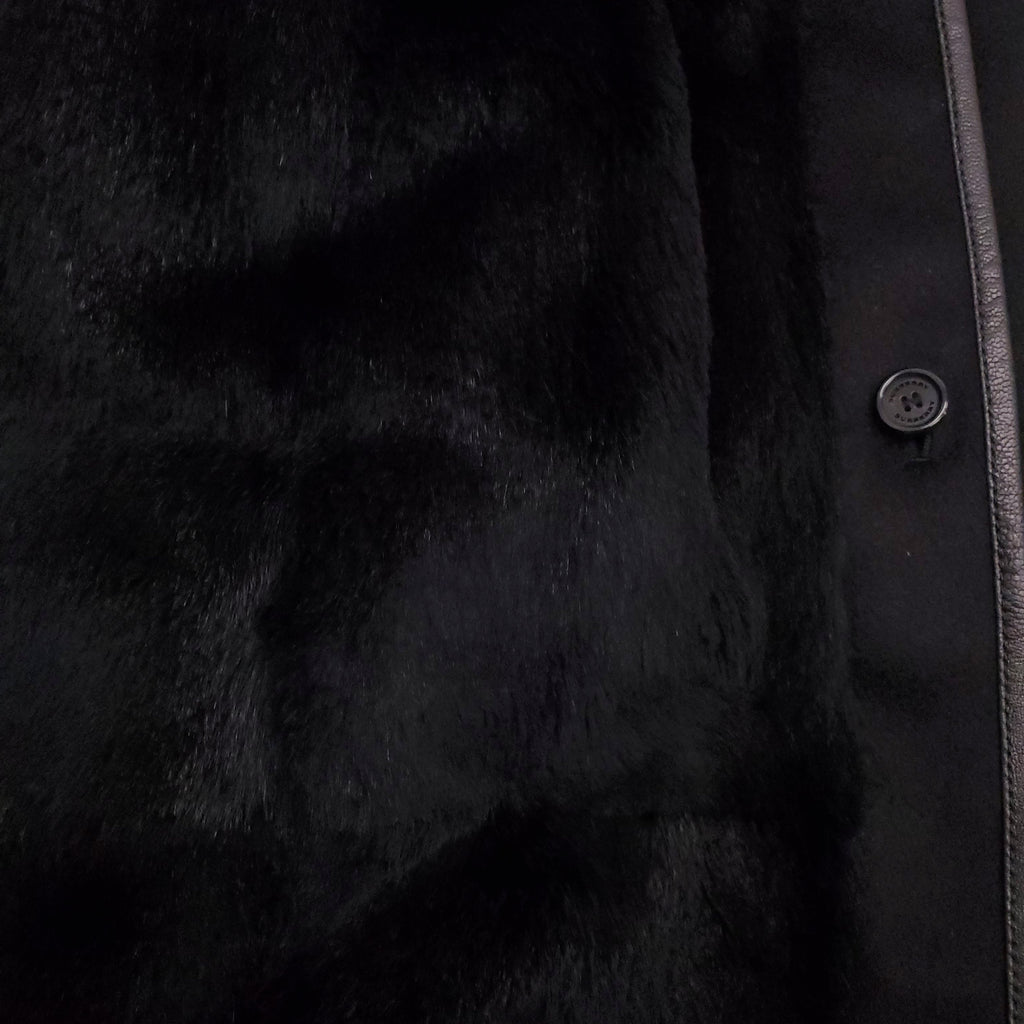 BURBERRY CASHMERE JACKET WITH FUR LINED INTERIOR - MEN'S SIZE 48