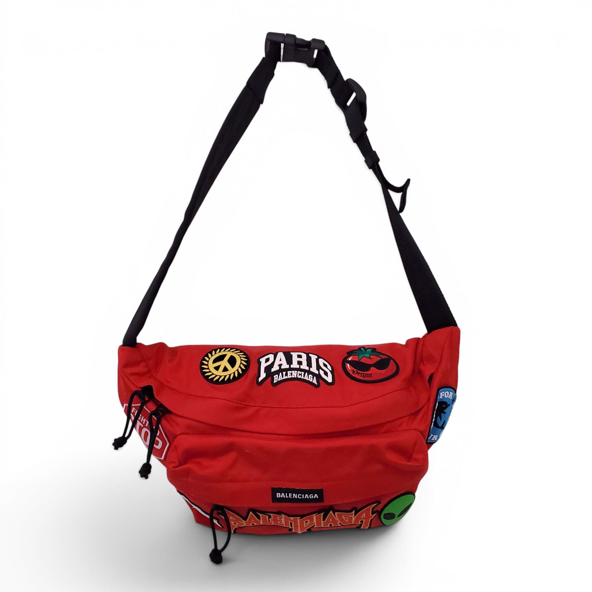 BALENCIAGA EXPLORER BELT BAG WITH PATCHES