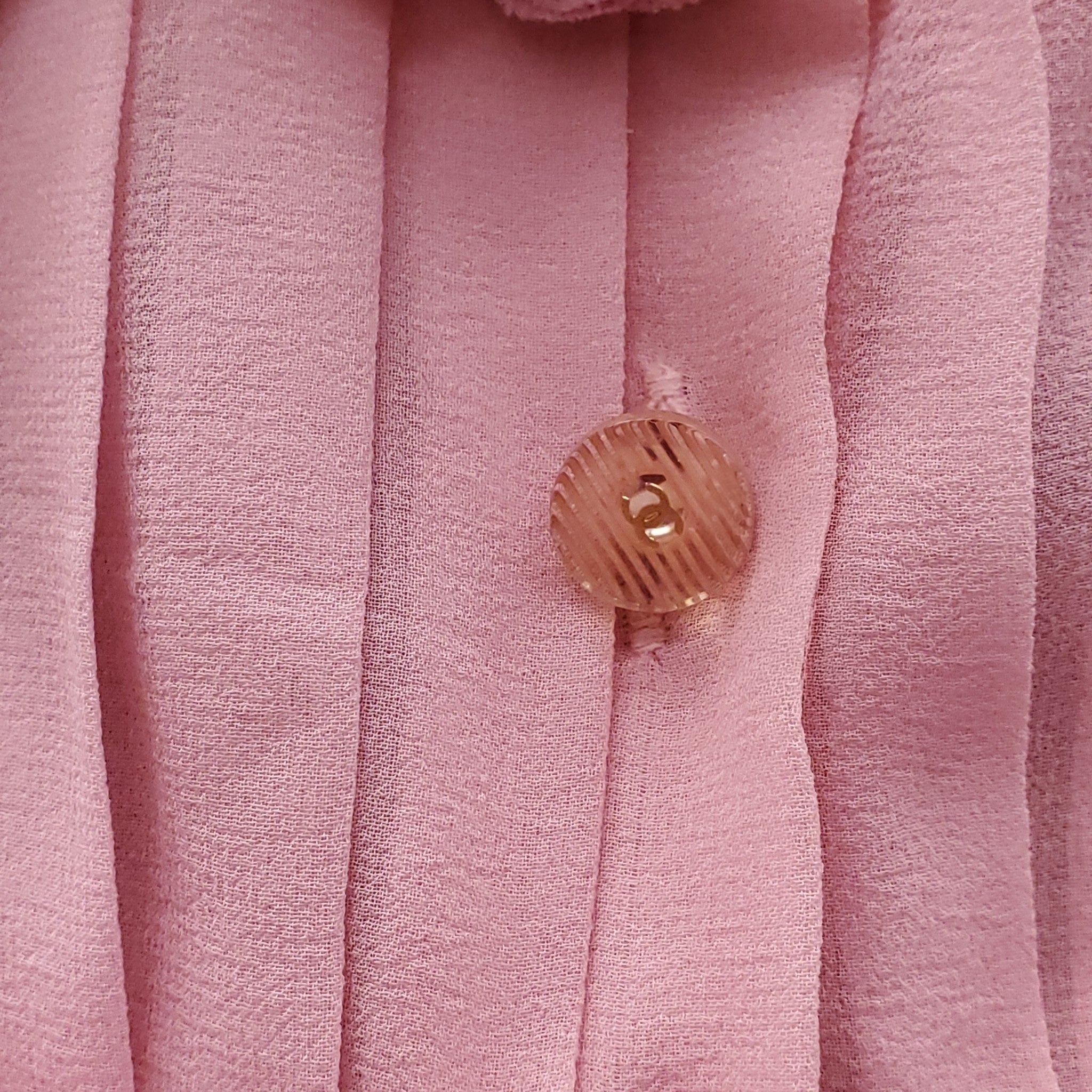 CHANEL S/S 2002 PINK TANK TOP WITH ROSETTE DETAILS - SIZE 40