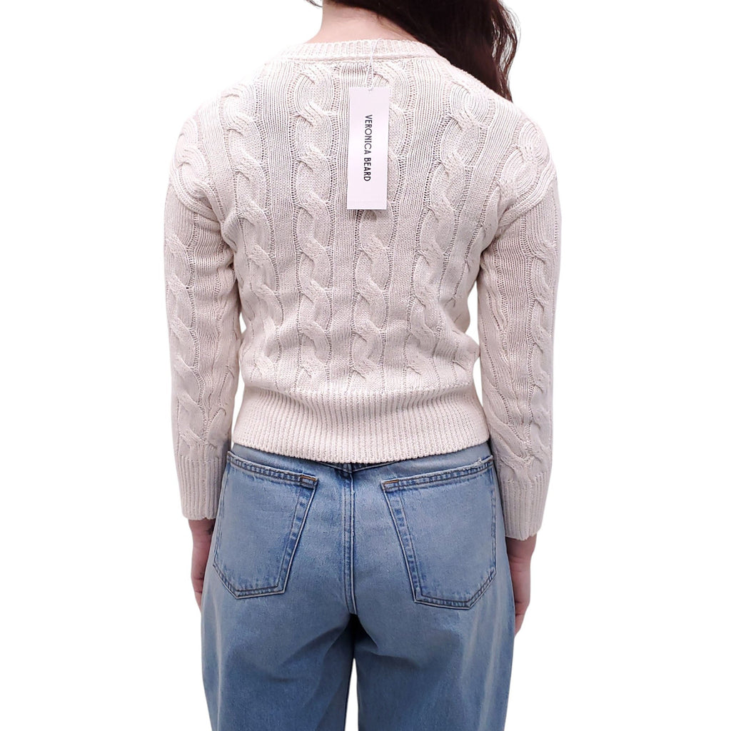 VERONICA BEARD CABLE KNIT SWEATER - SIZE XS