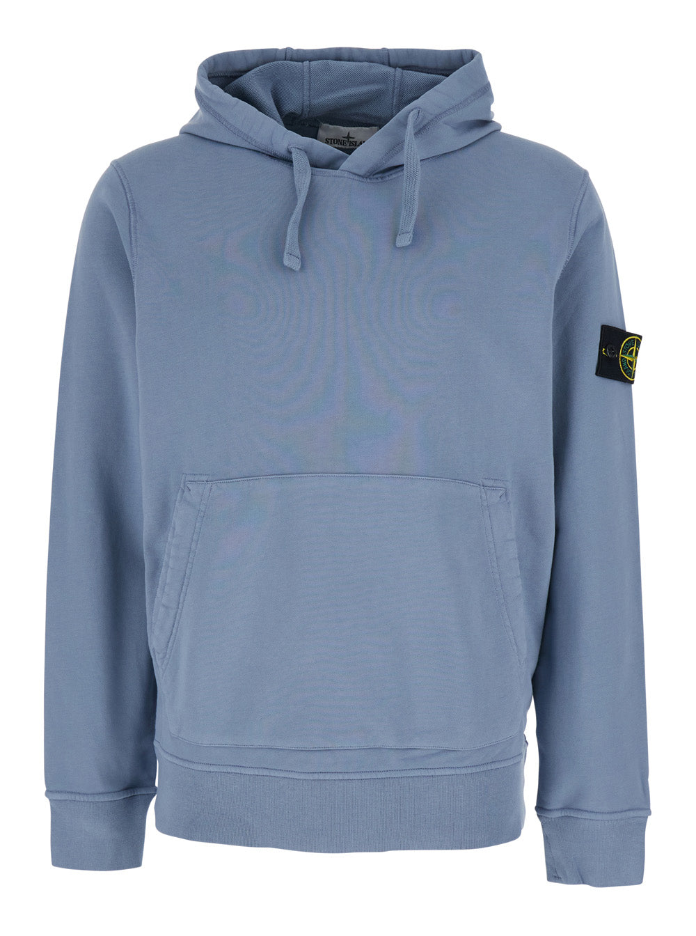 Stone Island Men Sweatshirt With Crew Neck, Long Sleeves And Stone Island Patch, In Organic Cotton, Blue Color, Unisex