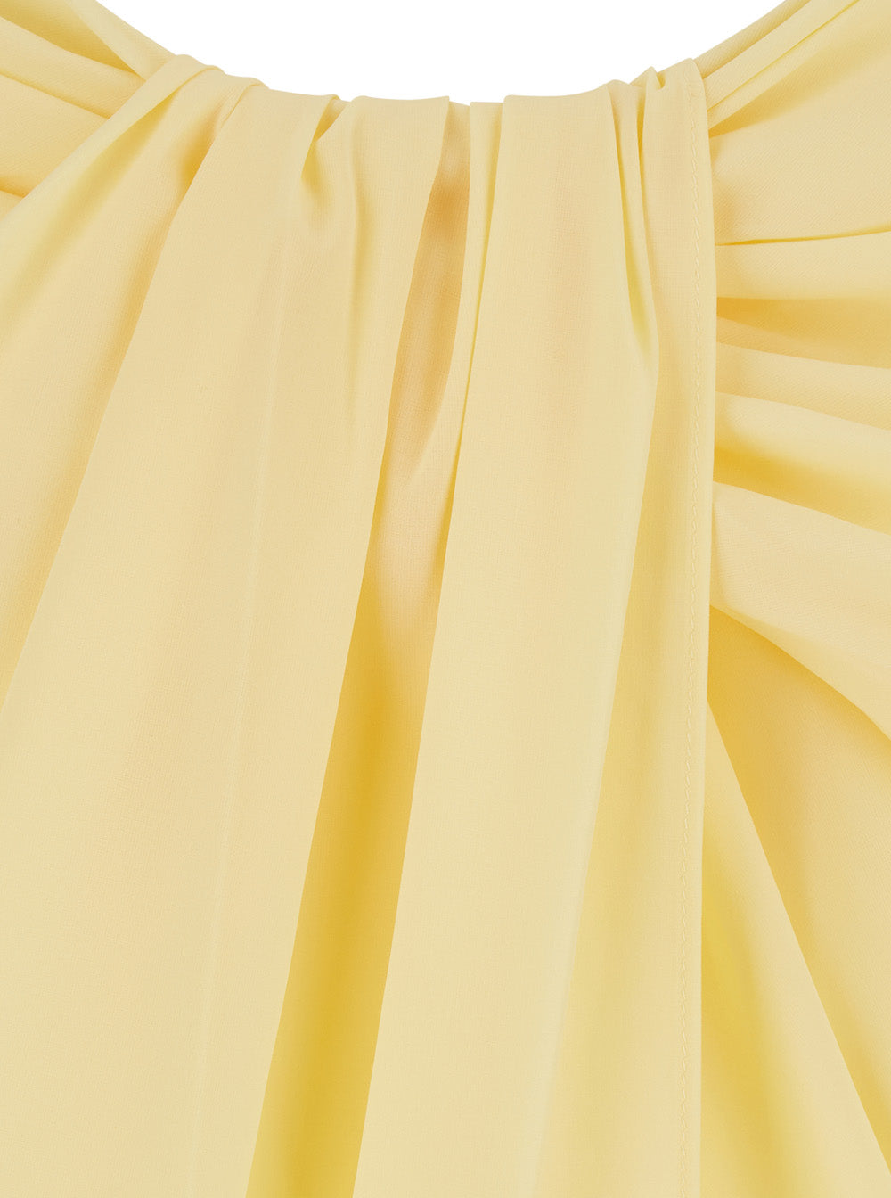 Jacquemus Women 'La Jupe Pareo' Yellow Midi Skirt With Hidden Zip Closure On The Side And Draping On Front And Back In Tech Fabric For Women