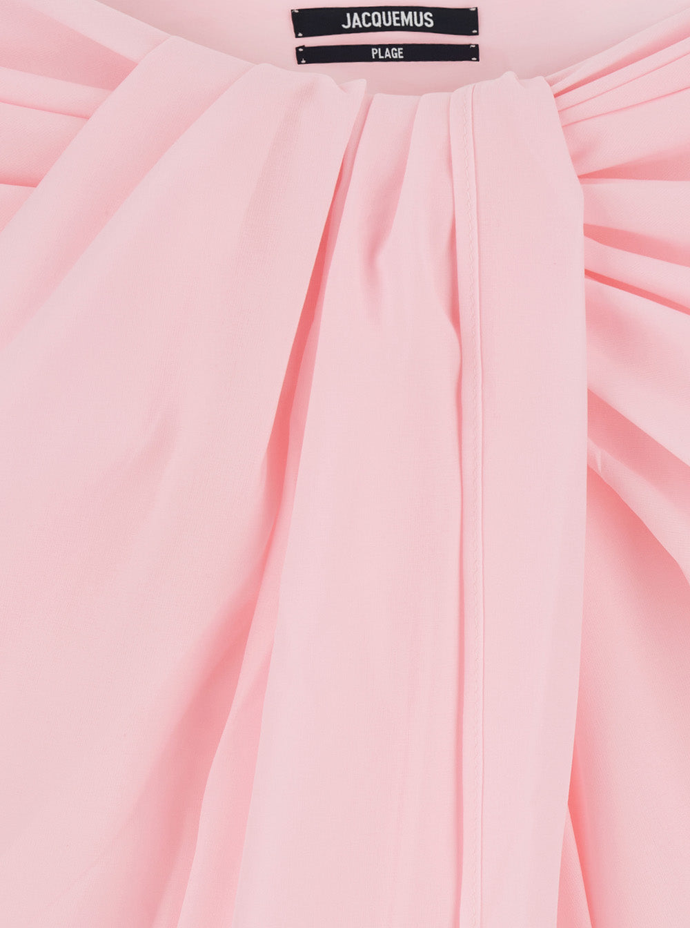 Jacquemus Women 'La Jupe Pareo' Pink Midi Skirt With Hidden Zip Closure On The Side And Draping On Front And Back In Tech Fabric For Women
