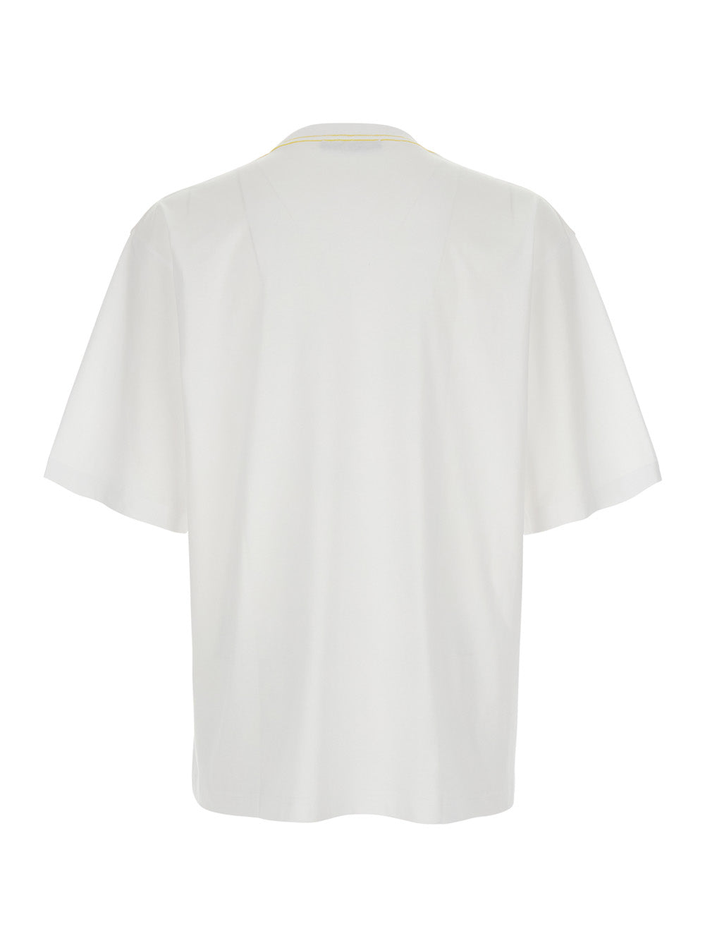 Jacquemus Men The 'Voilier' White T-Shirt With Sailboat Embroidery And Logo Lettering On The Front In Cotton For Men
