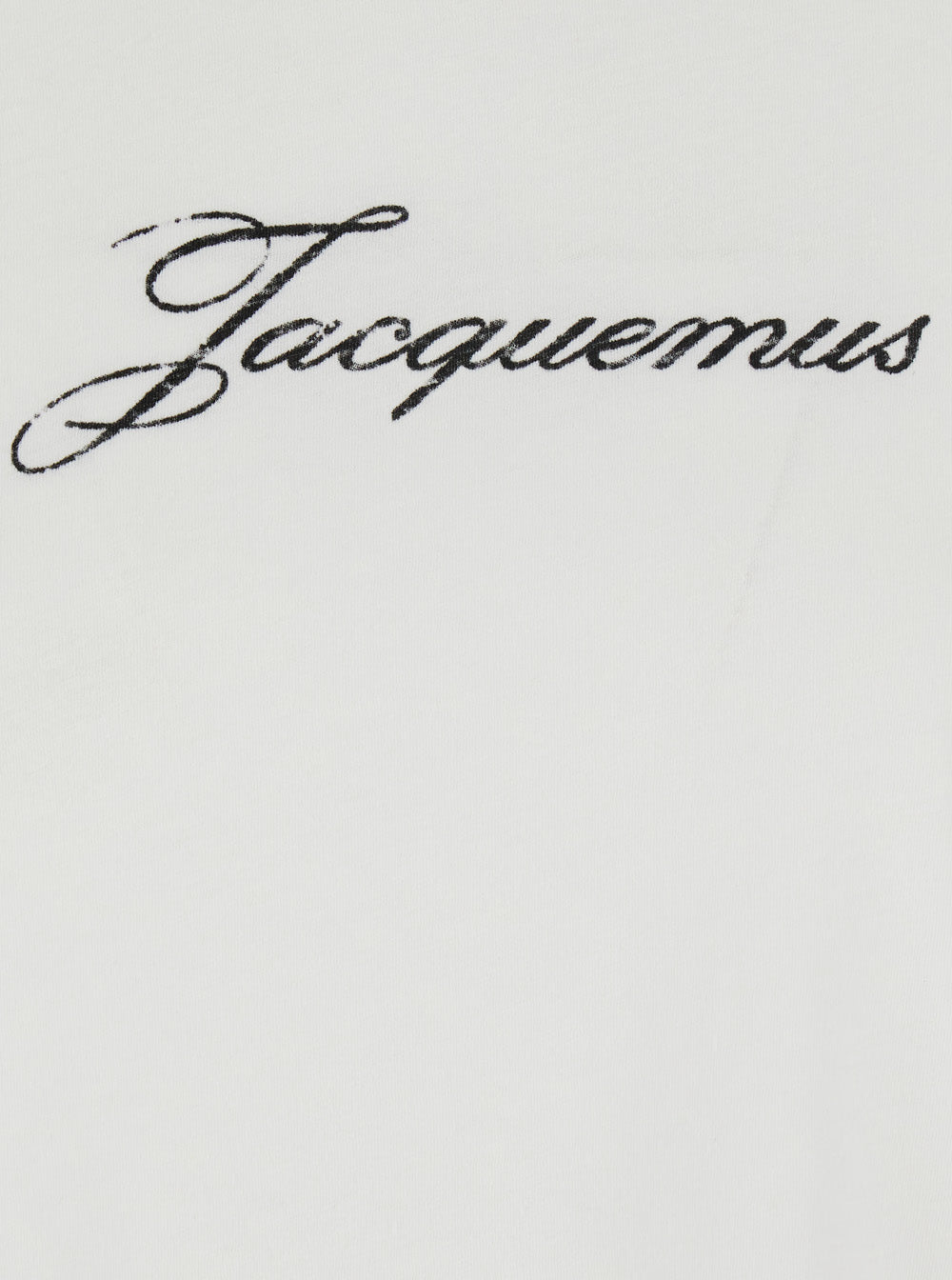 Jacquemus Women White T-Shirt With Round Neck And Logo On Front In Cotton For Women