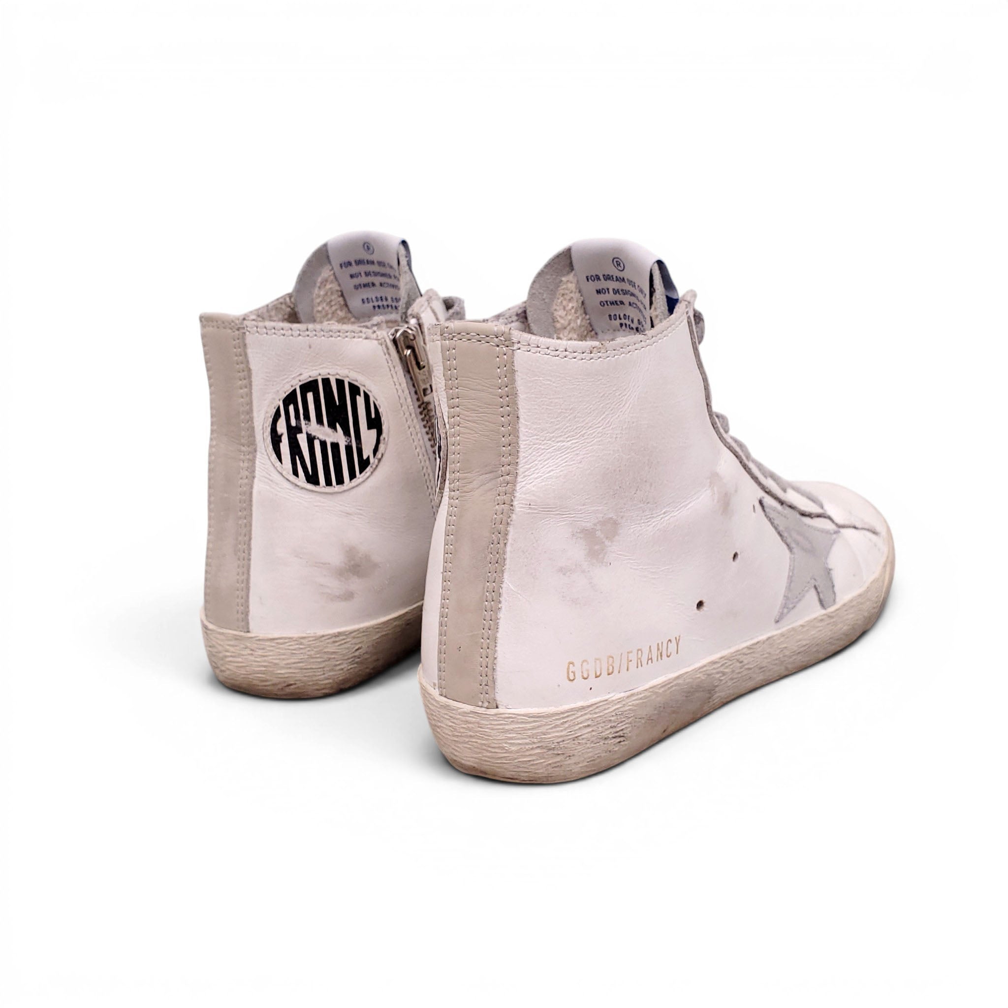 GOLDEN GOOSE WHITE FRANCY SNEAKERS - SIZE 37
