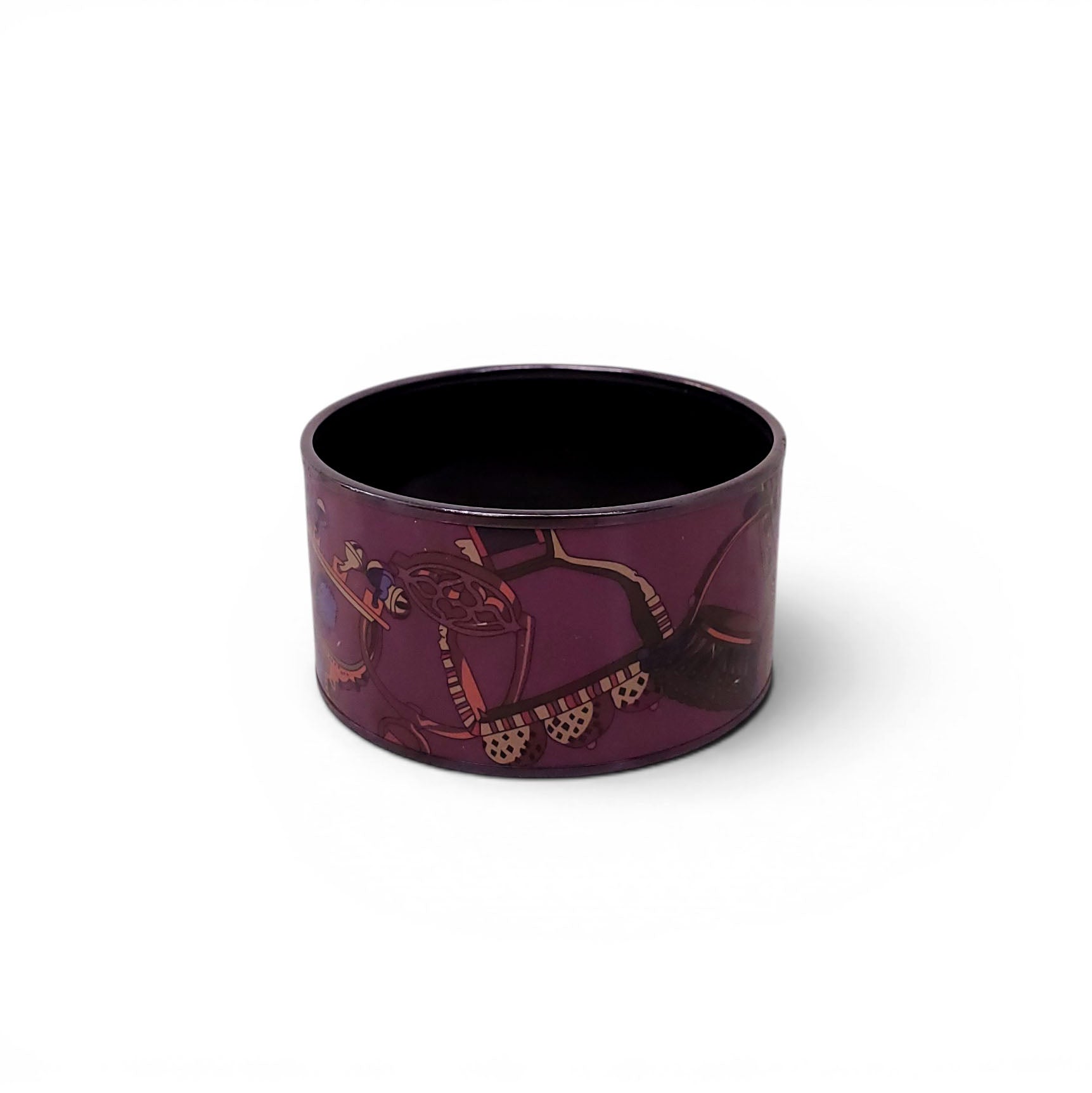 HERMÈS LARGE PURPLE PATTERNED BANGLE