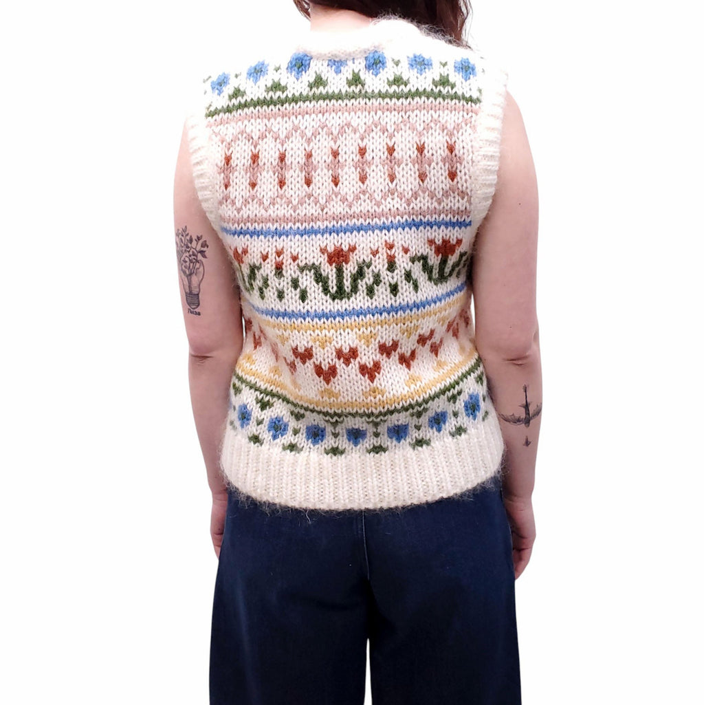 SAMSØE SAMSØE COLOURFUL KNIT VEST - SIZE S