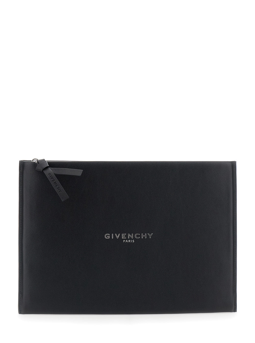 Givenchy Men 'Antigona' Black Clutch With Logo Lettering On The Front In Leather For Women