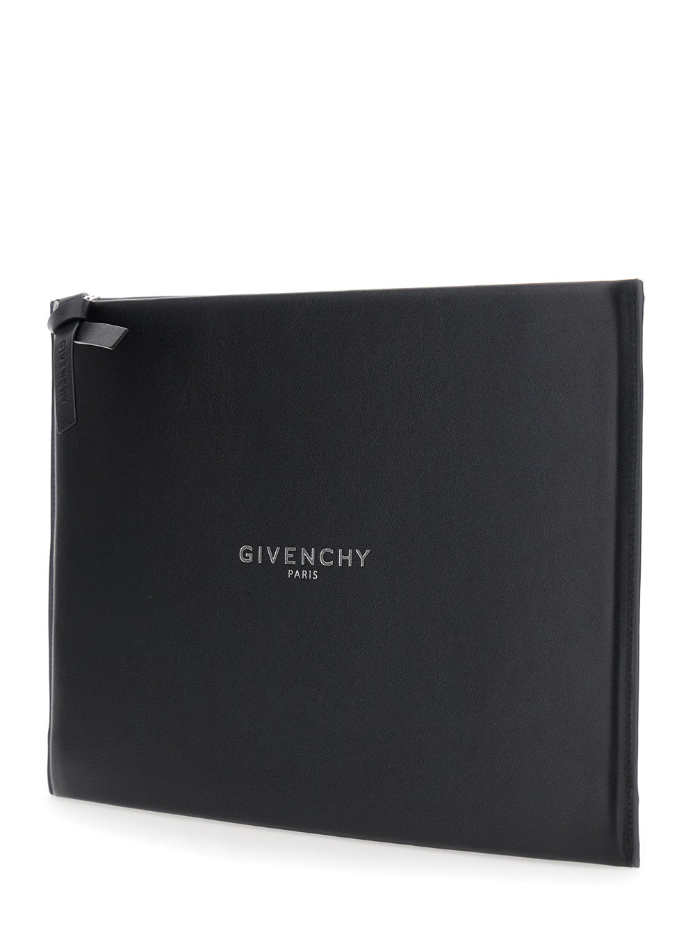 Givenchy Men 'Antigona' Black Clutch With Logo Lettering On The Front In Leather For Women