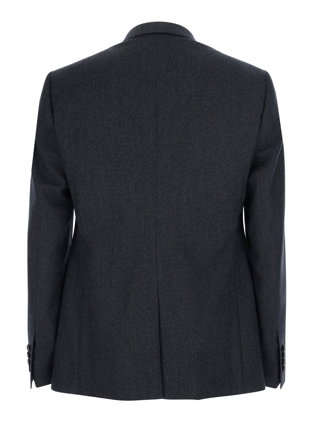 Dolce & Gabbana Men Grey Single-Breasted Jacket With Notched Revers In Wool Blend For Men