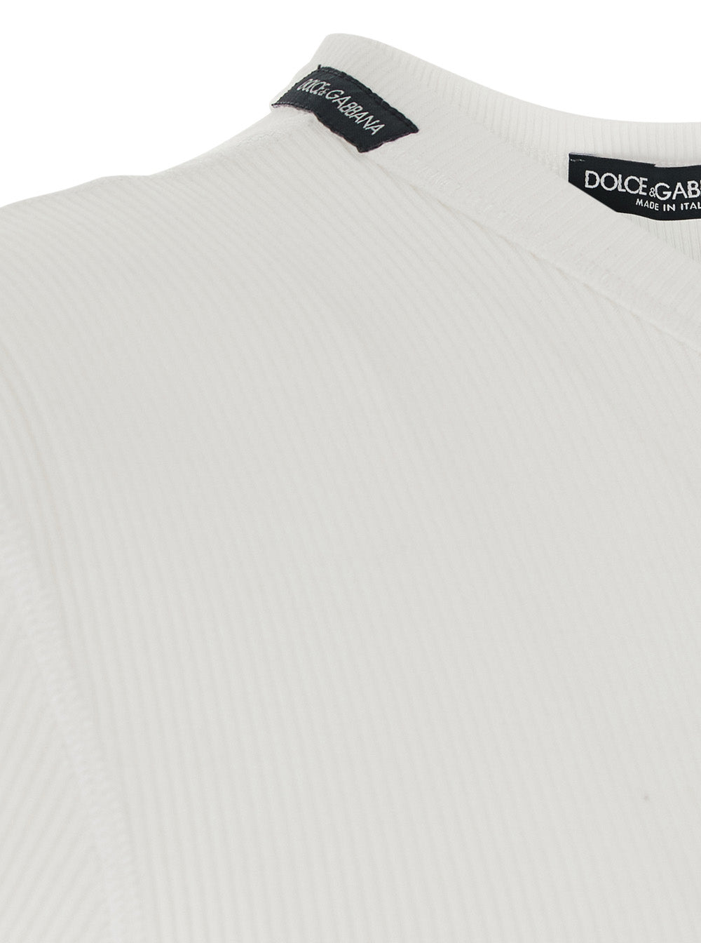 Dolce & Gabbana Men 'Serafino' White T-Shirt With A Henley Collar And Short Sleeves In Cotton Jersey Men