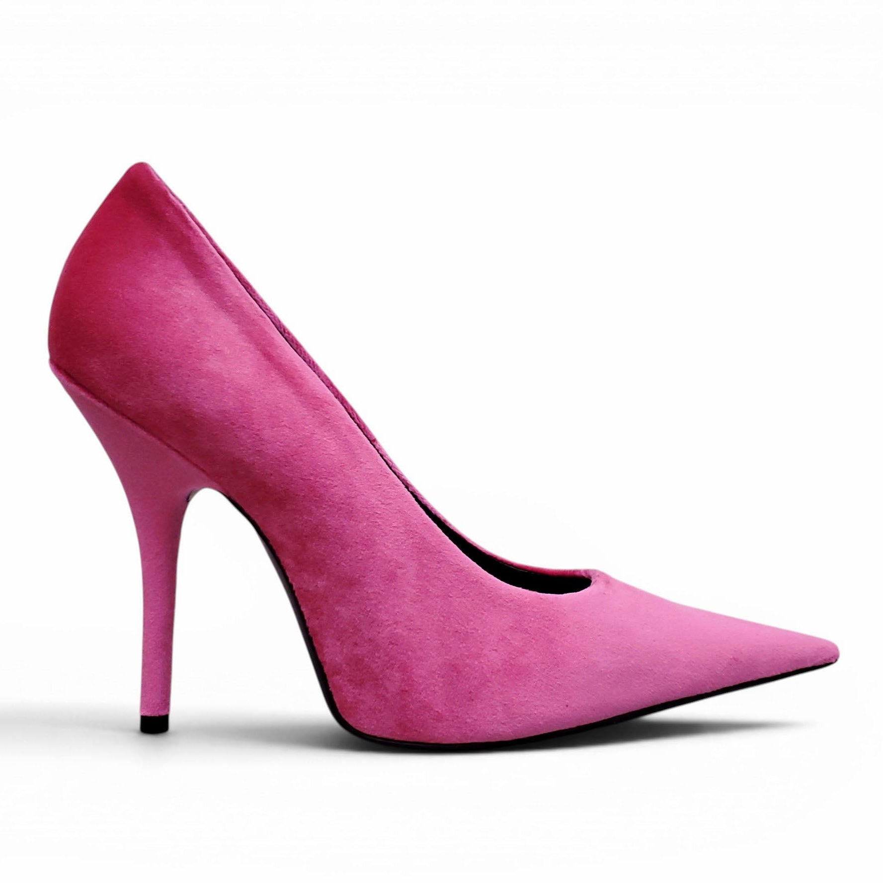 BALENCIAGA PINK VELVET KNIFE PUMPS - SIZE 38