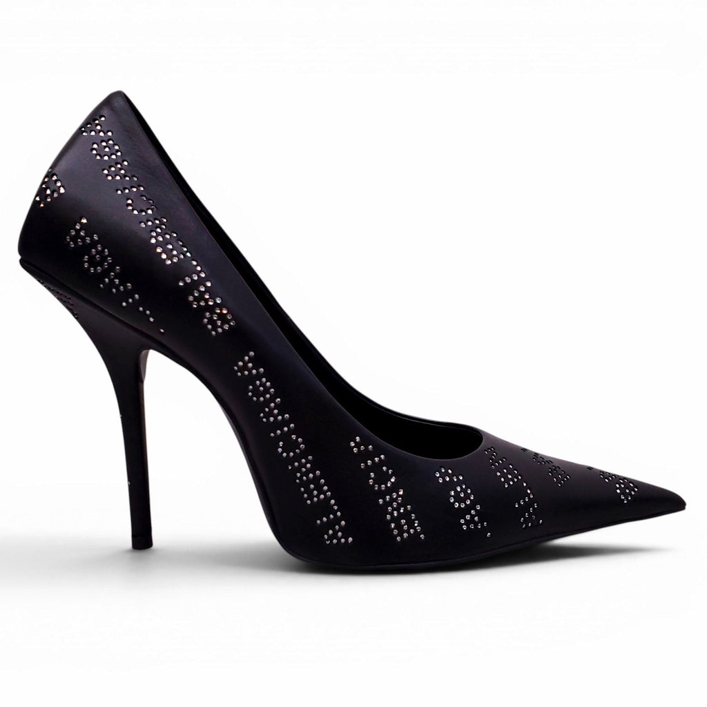 BALENCIAGA BLACK LOGO KNIFE PUMPS - SIZE 39