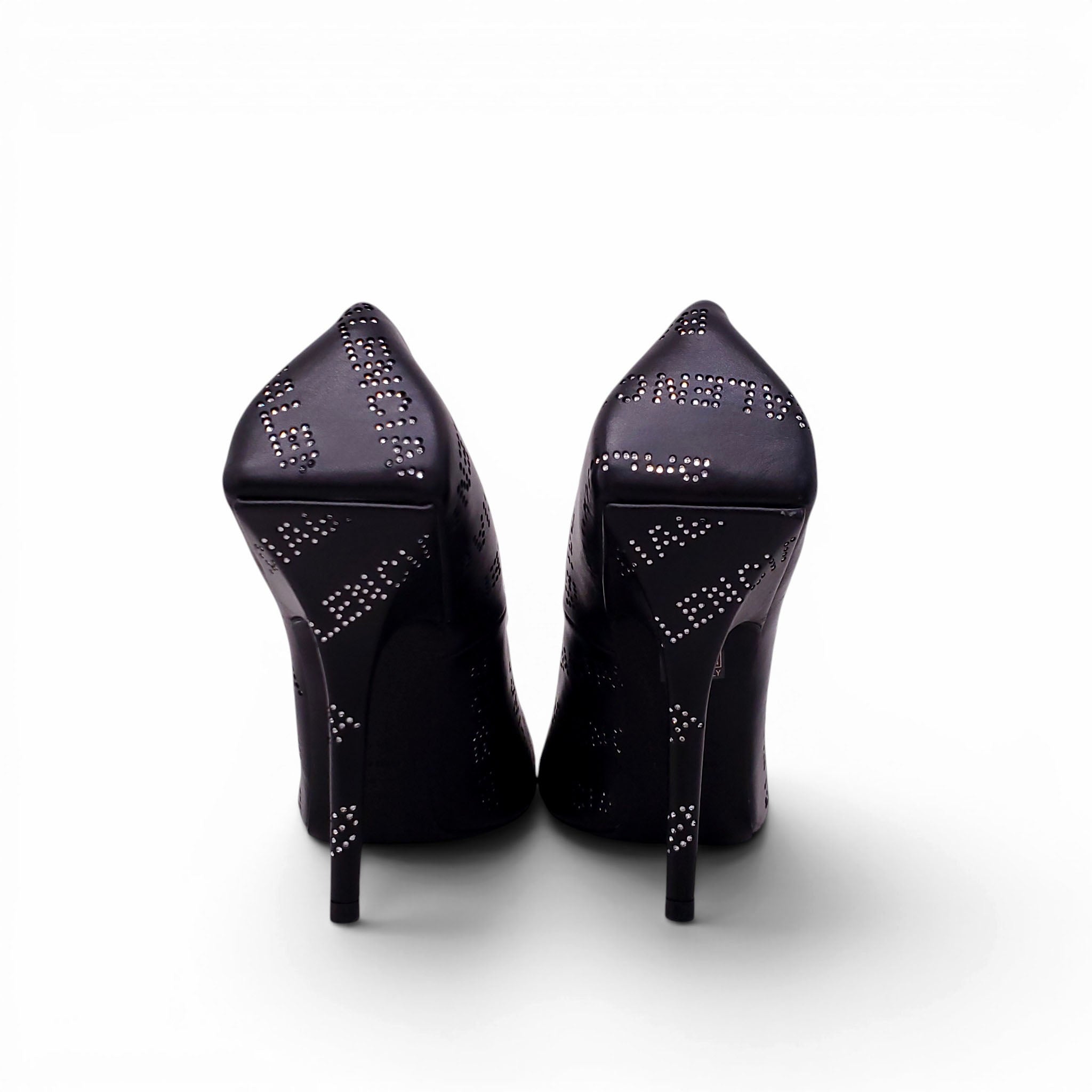 BALENCIAGA BLACK LOGO KNIFE PUMPS - SIZE 39