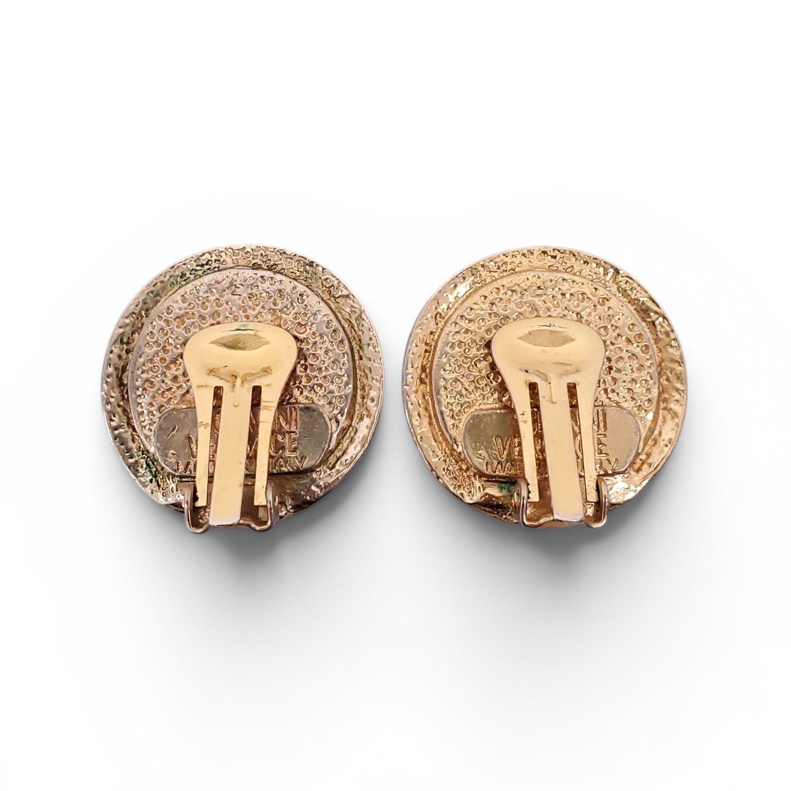 VERSACE VINTAGE MEDUSA CLIP-ON EARRINGS 