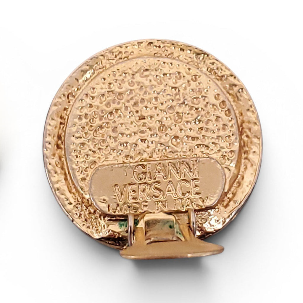 VERSACE VINTAGE MEDUSA CLIP-ON EARRINGS 
