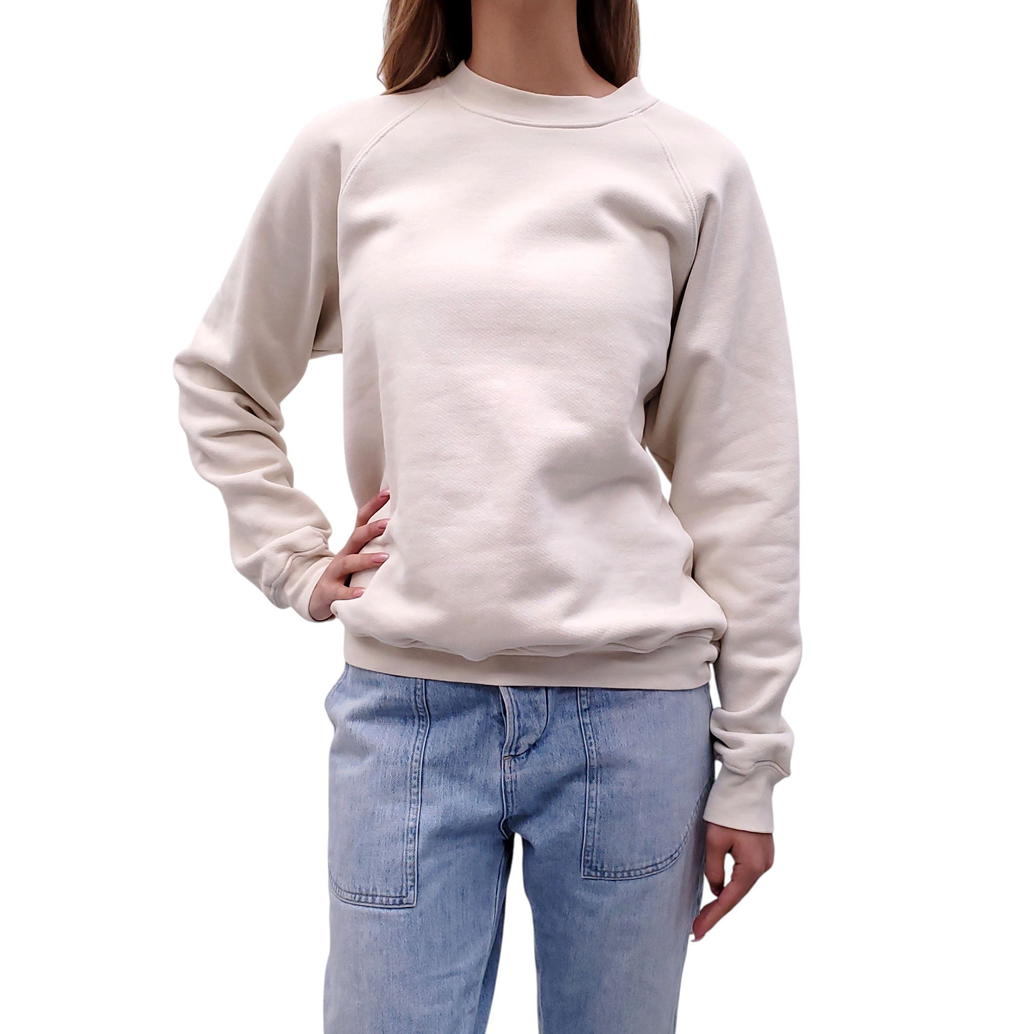 LES TIEN CREAM CREWNECK SWEATER - SIZE XS