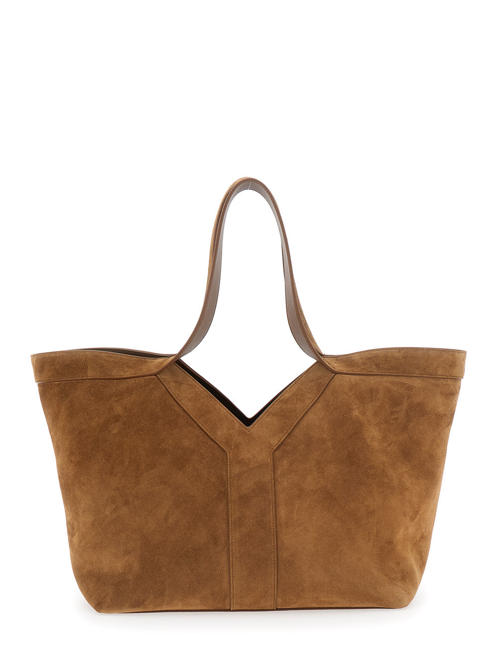 Saint Laurent Women Ysl Bo Y Tote Bag S Beige Leather Shopper Bag For Women