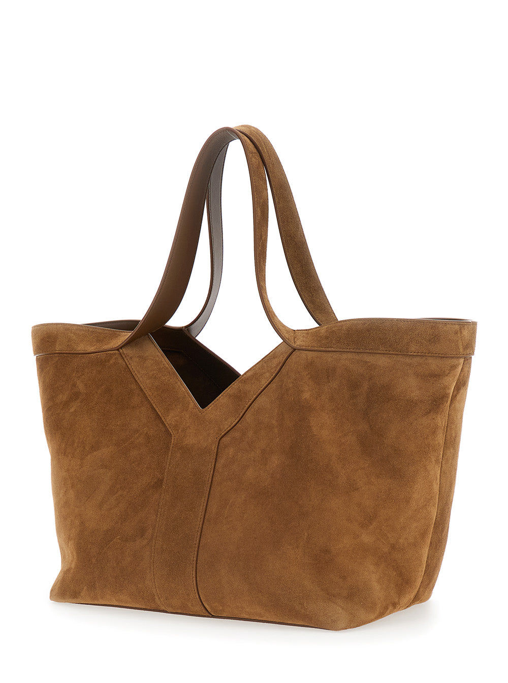 Saint Laurent Women Ysl Bo Y Tote Bag S Beige Leather Shopper Bag For Women