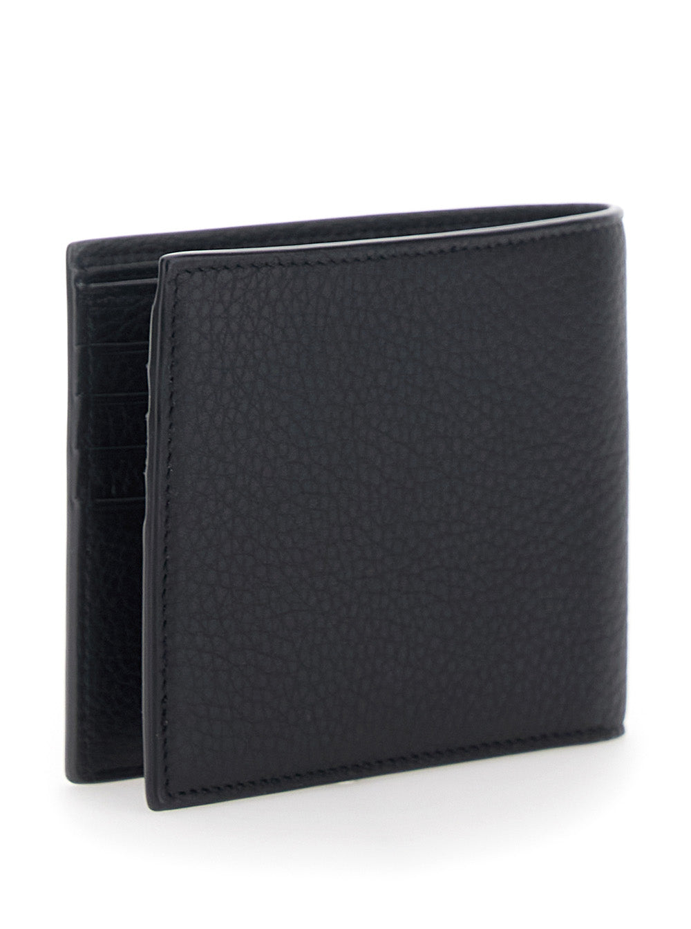 Saint Laurent Men Wallet 'Grainy Leather' Black With Zip Closure In Leather For Women