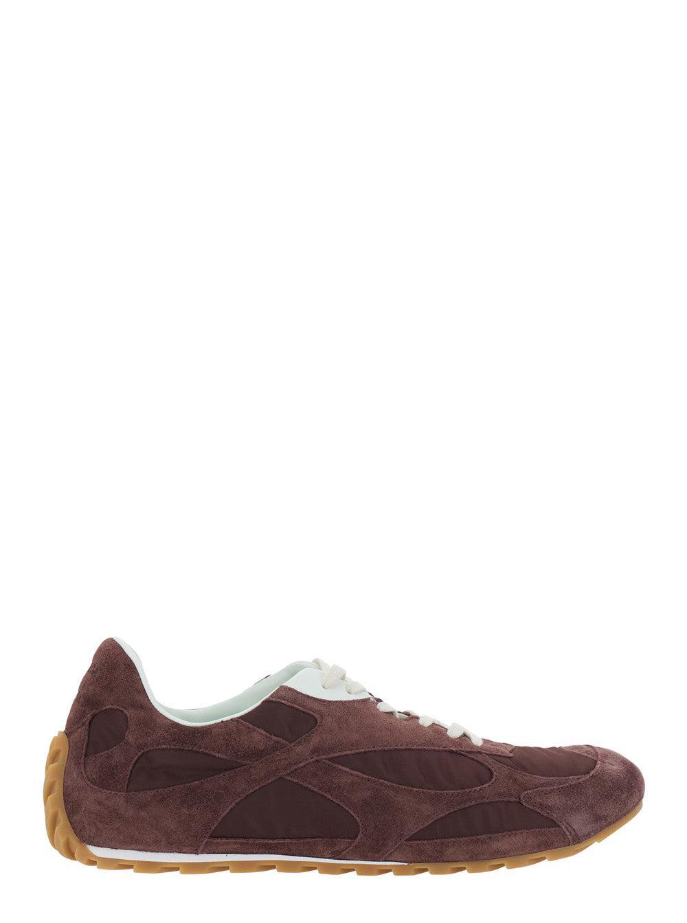 Bottega Veneta Men 'Orbit Flash' Bordeaux Low Top Sneakers With Rubber Sole And Logo Patch On The Tongue In Suede For Men