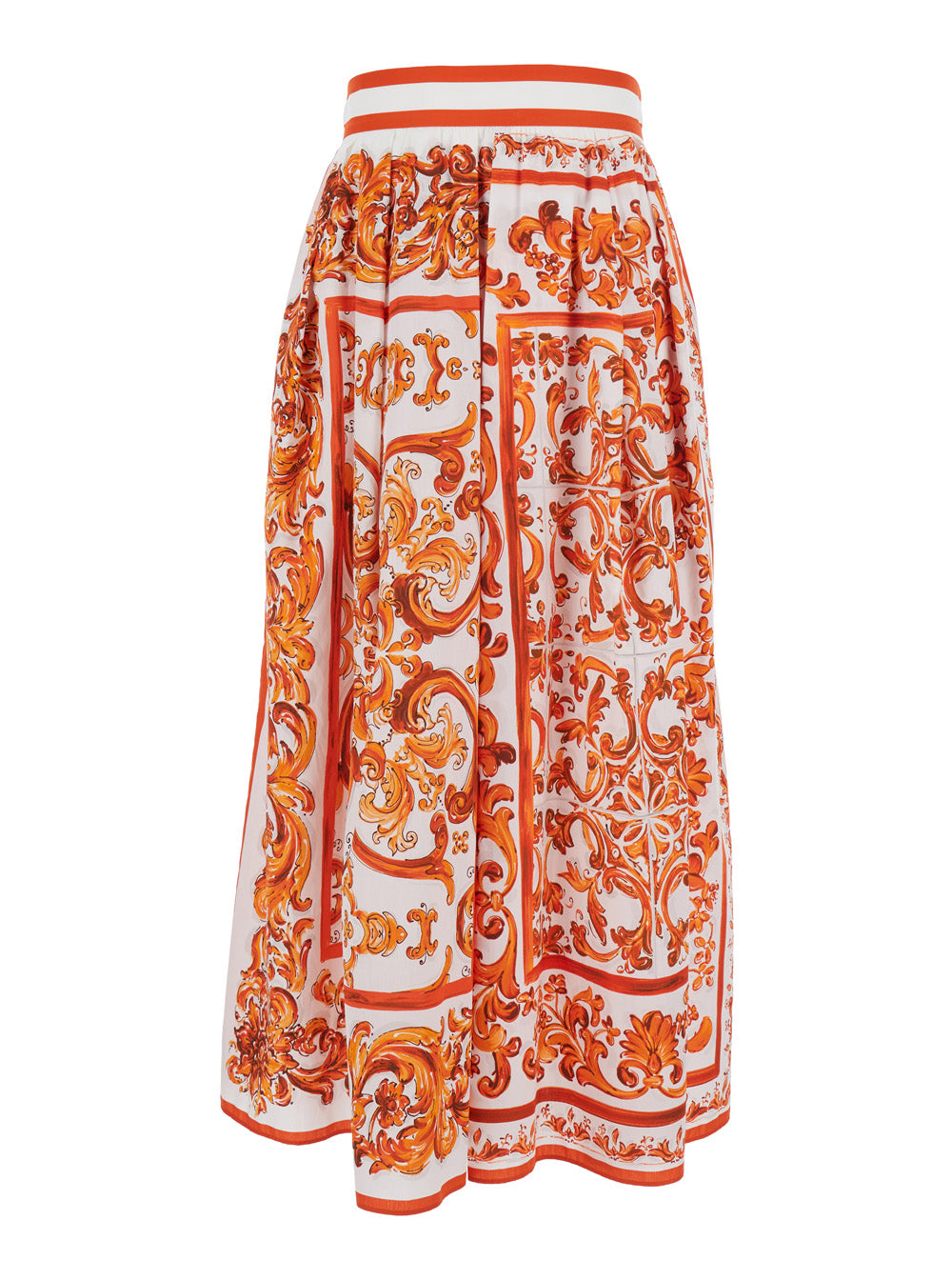 Dolce & Gabbana Women Maiolica Midi Skirt