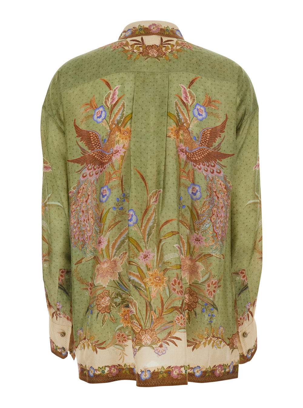 Zimmermann Women 'Indra' Multicolor Shirt With Classic Collar And All-Over Floral Motif In Silk For Women