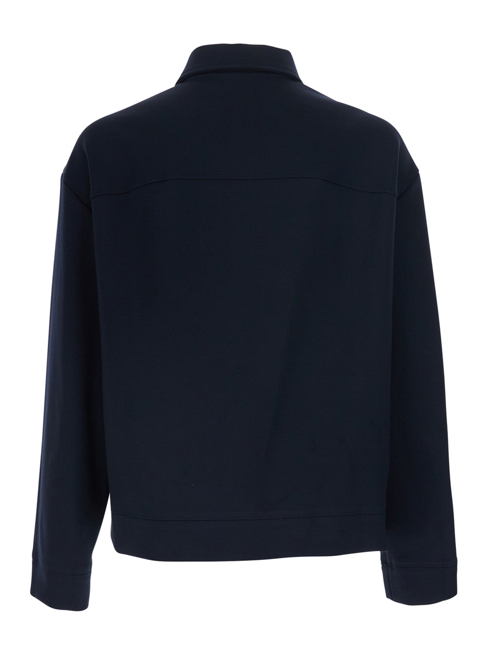 Gucci Men Blue Jacket With Front Closure And Gg Logo Detail In Cotton Jersey Men