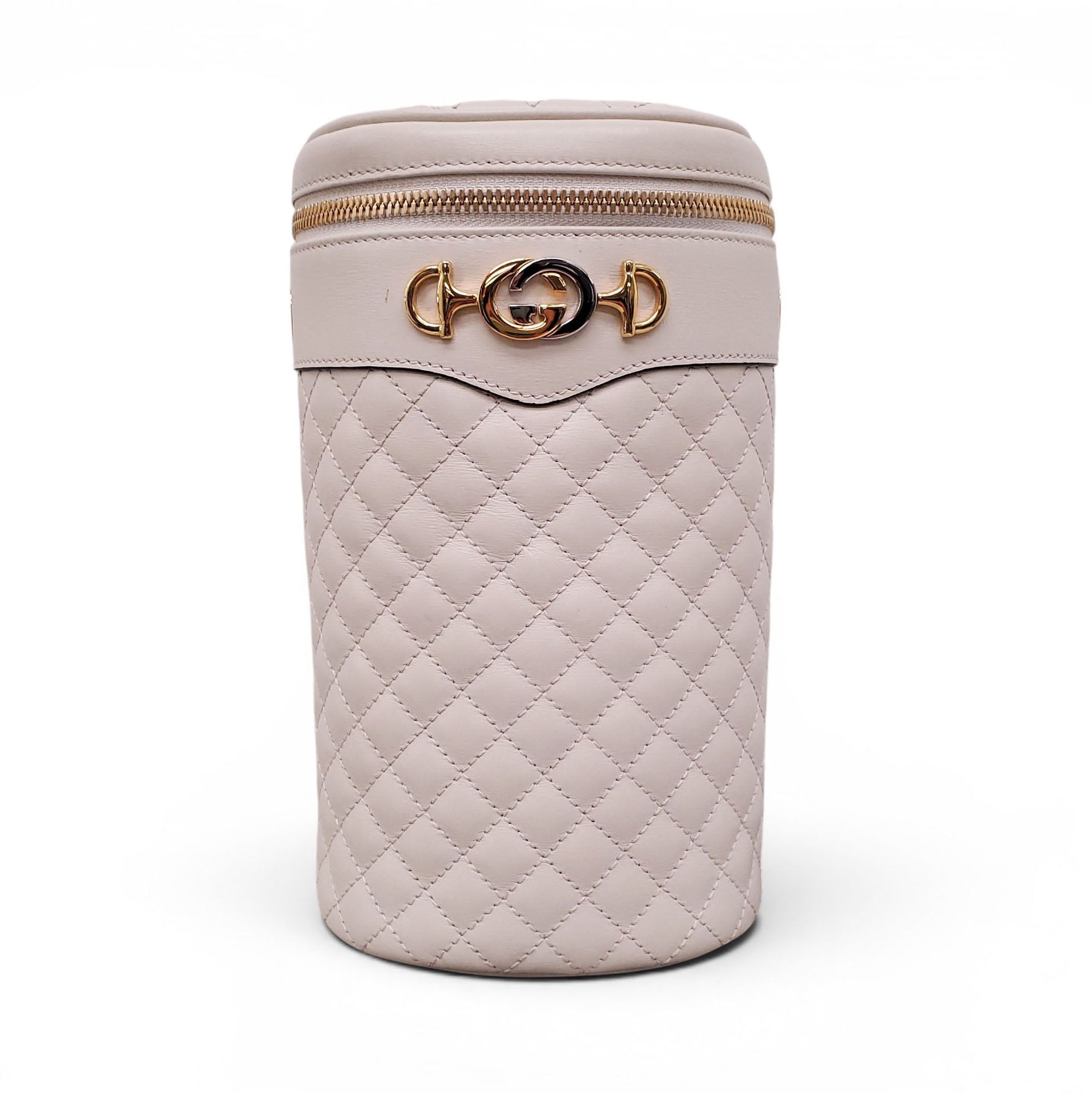 GUCCI CREAM CALFSKIN TRAPUNTATA ZUMI CROSSBODY BAG