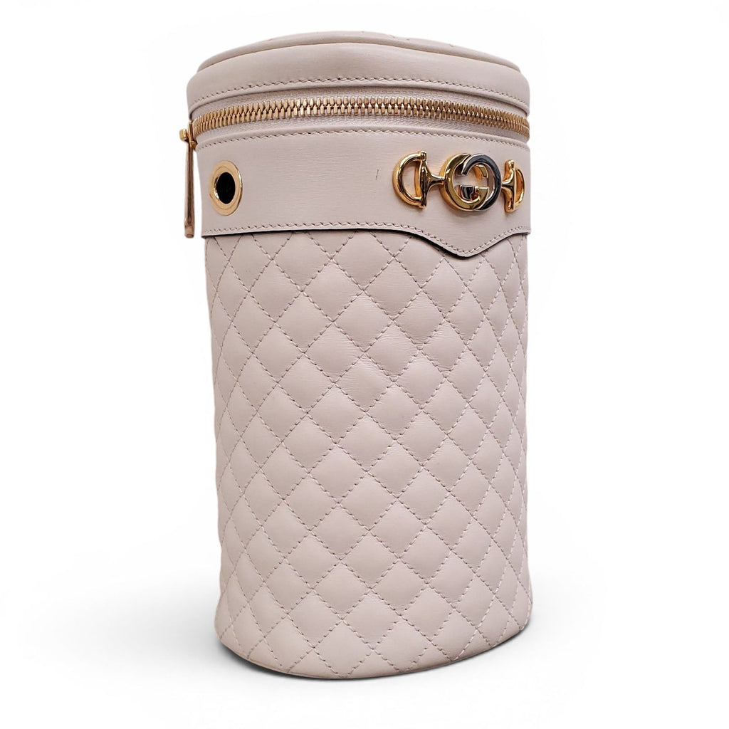 GUCCI CREAM CALFSKIN TRAPUNTATA ZUMI CROSSBODY BAG