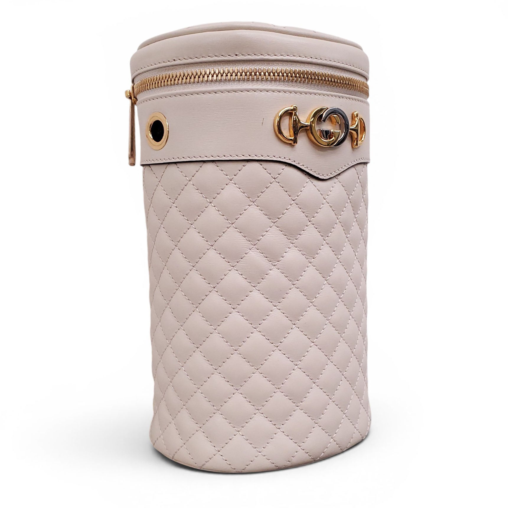 GUCCI CREAM CALFSKIN TRAPUNTATA ZUMI CROSSBODY BAG