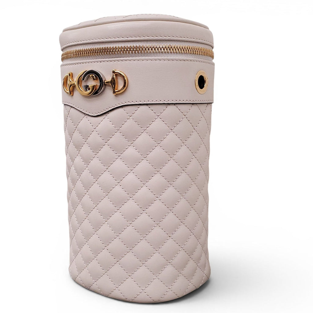 GUCCI CREAM CALFSKIN TRAPUNTATA ZUMI CROSSBODY BAG
