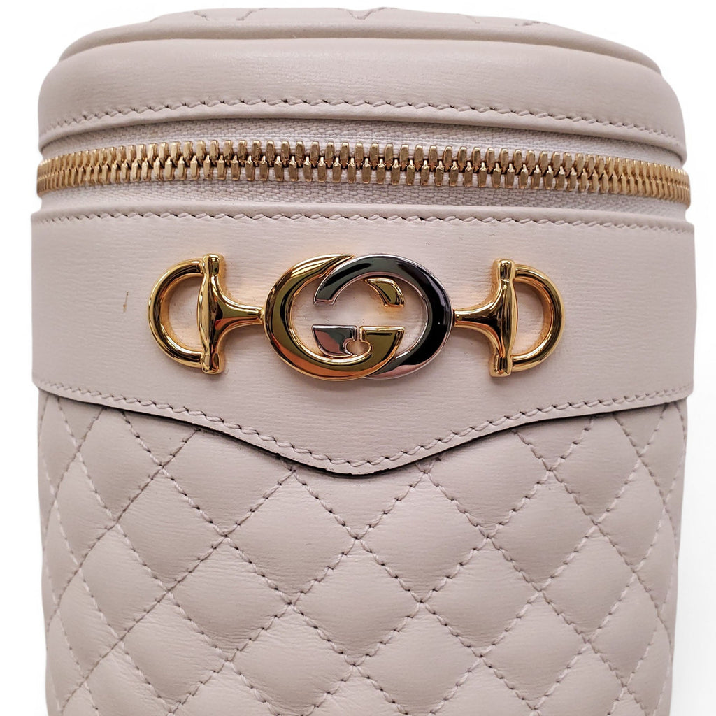 GUCCI CREAM CALFSKIN TRAPUNTATA ZUMI CROSSBODY BAG