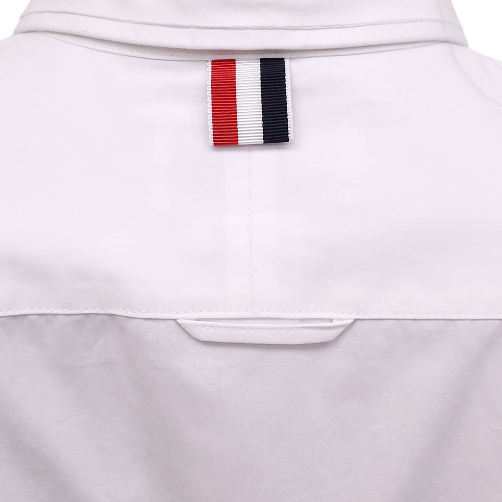 THOM BROWNE WHITE POPLIN A-LINE DRESS - SIZE 46