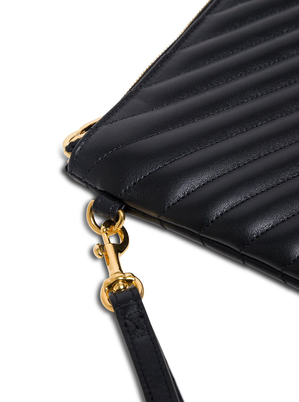 Saint Laurent Women Handbag 'Jolie' In Chevron Leather And Black Metal Logo Woman