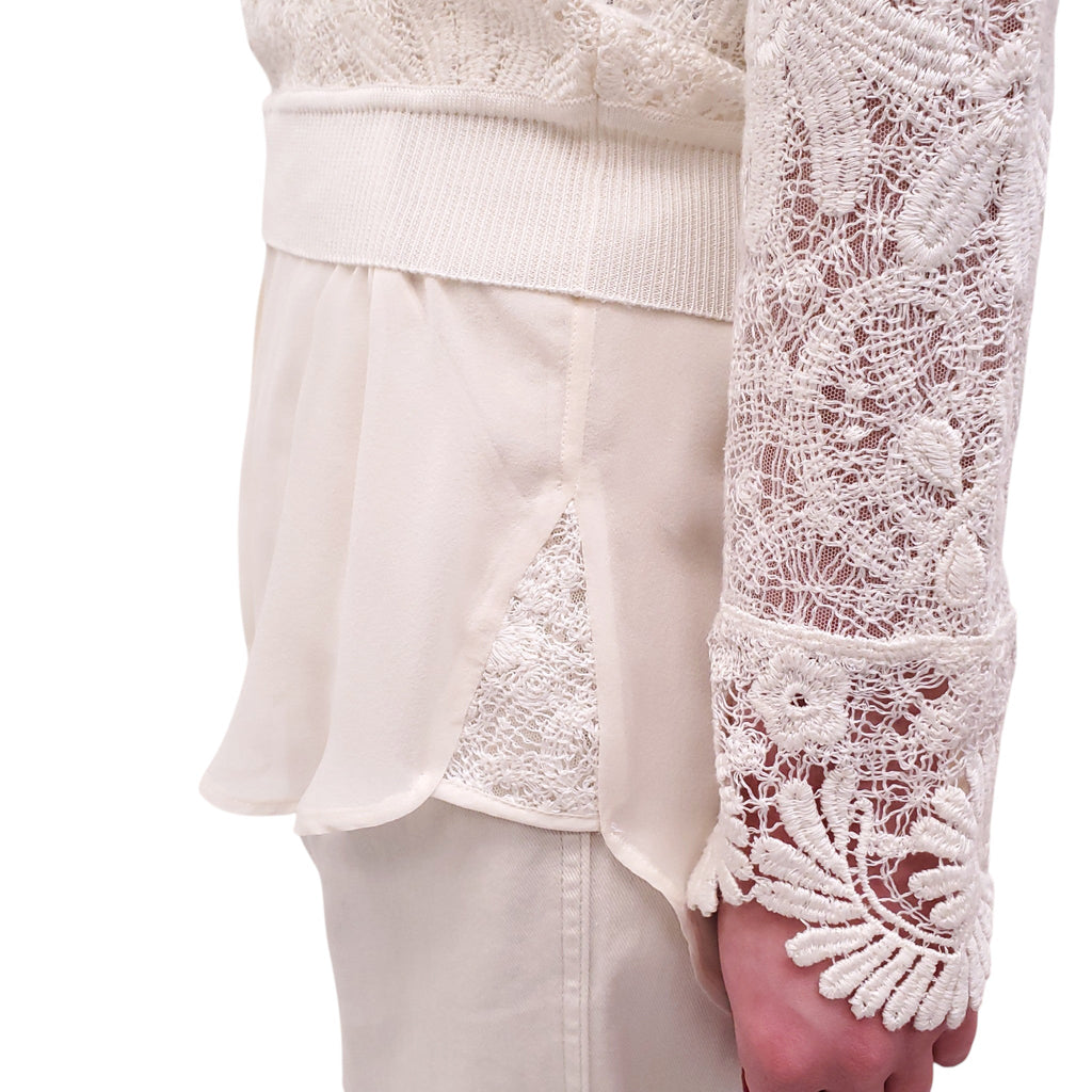 ERMANNO SCERVINO 2-PIECE LAYERED LACE CARDIGAN SET - SIZE 40