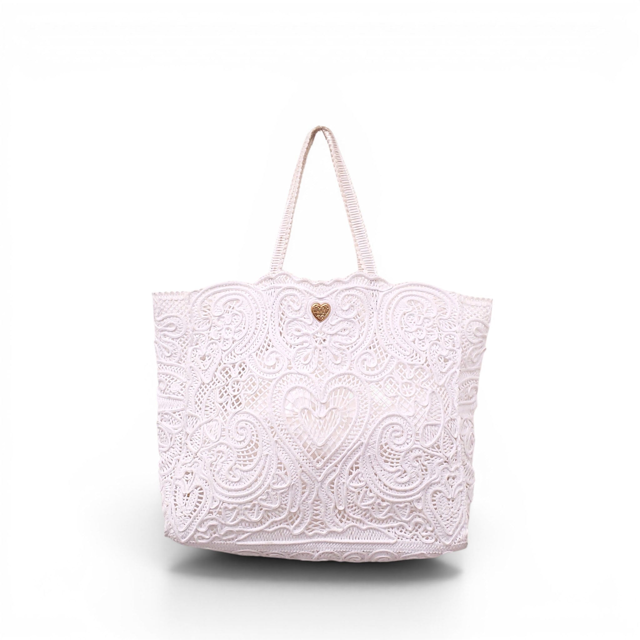 DOLCE & GABBANA LARGE BEATRICE CORDONETTO LACE TOTE BAG