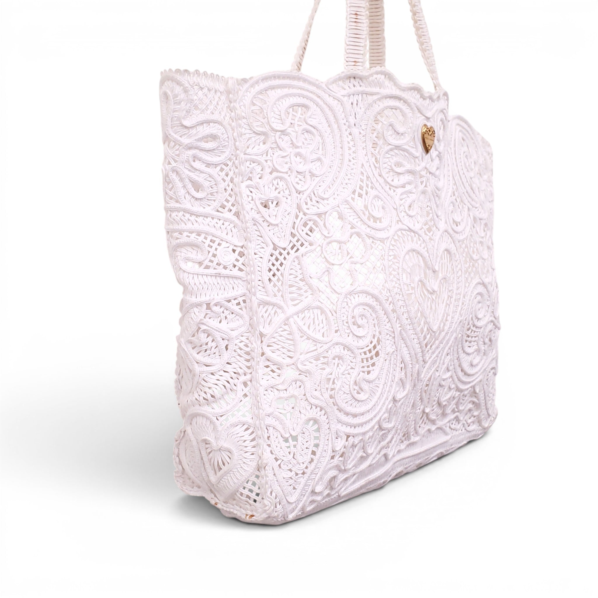DOLCE & GABBANA LARGE BEATRICE CORDONETTO LACE TOTE BAG