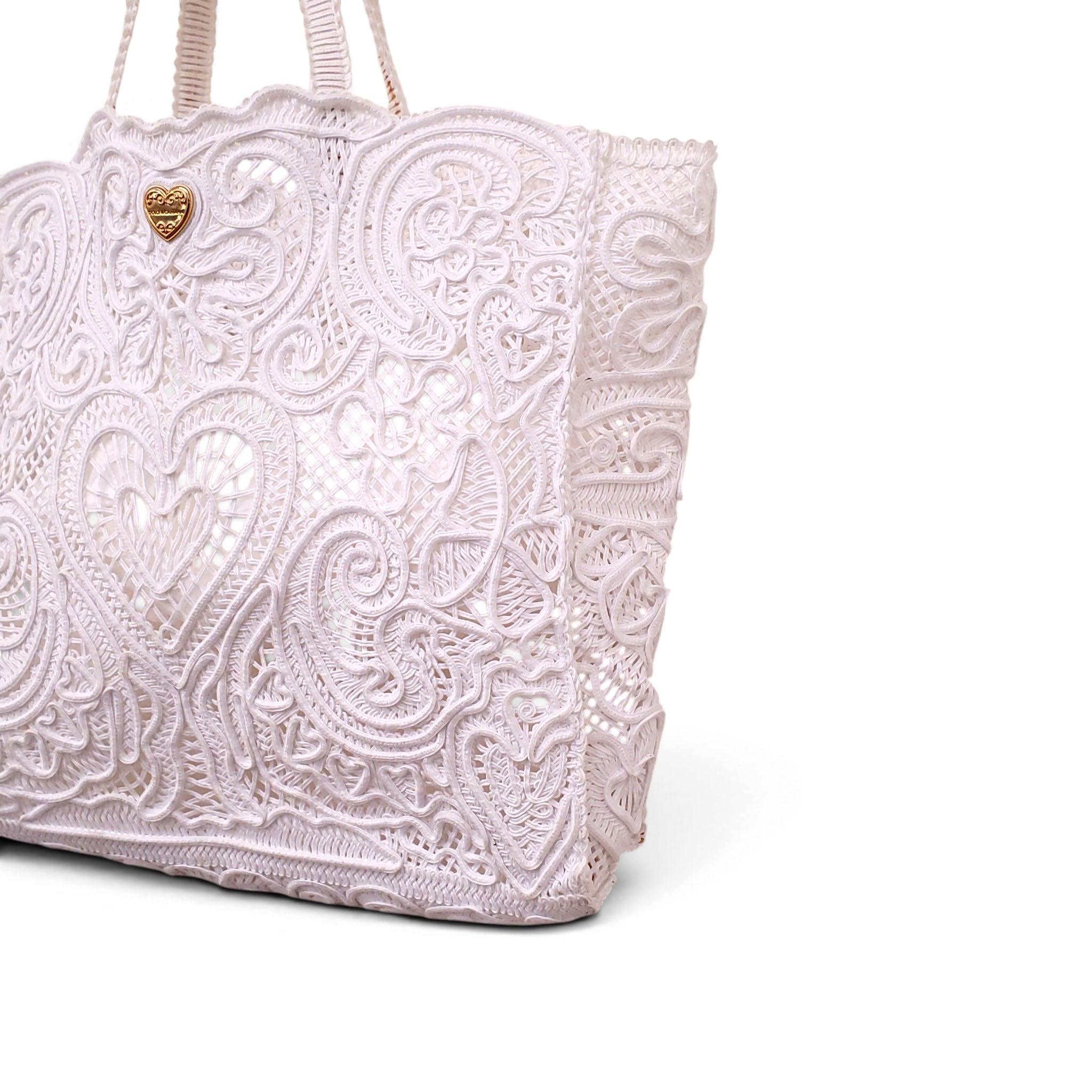 DOLCE & GABBANA LARGE BEATRICE CORDONETTO LACE TOTE BAG