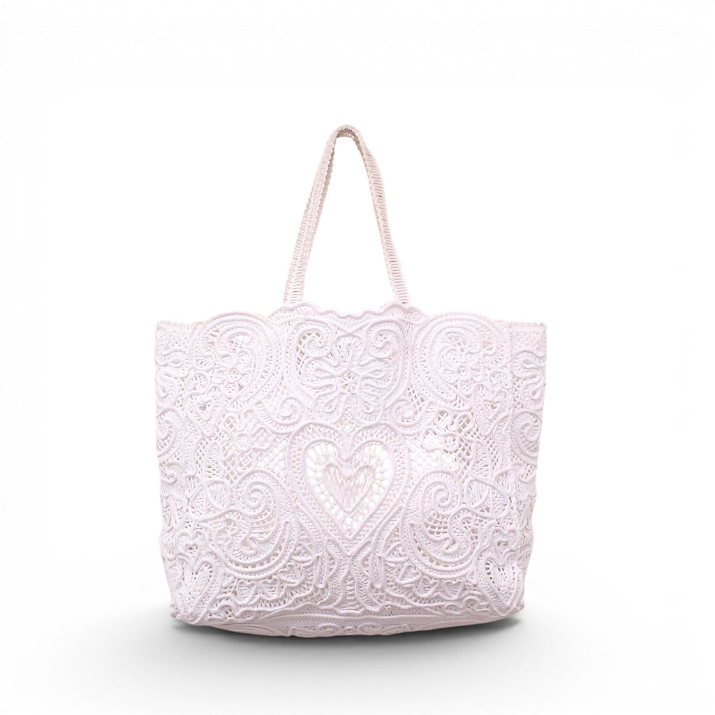 DOLCE & GABBANA LARGE BEATRICE CORDONETTO LACE TOTE BAG