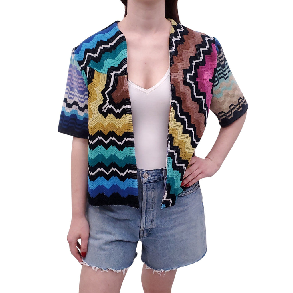 LILY EVE COLOURFUL CHEVRON TERRYCLOTH SHIRT - SIZE O/S