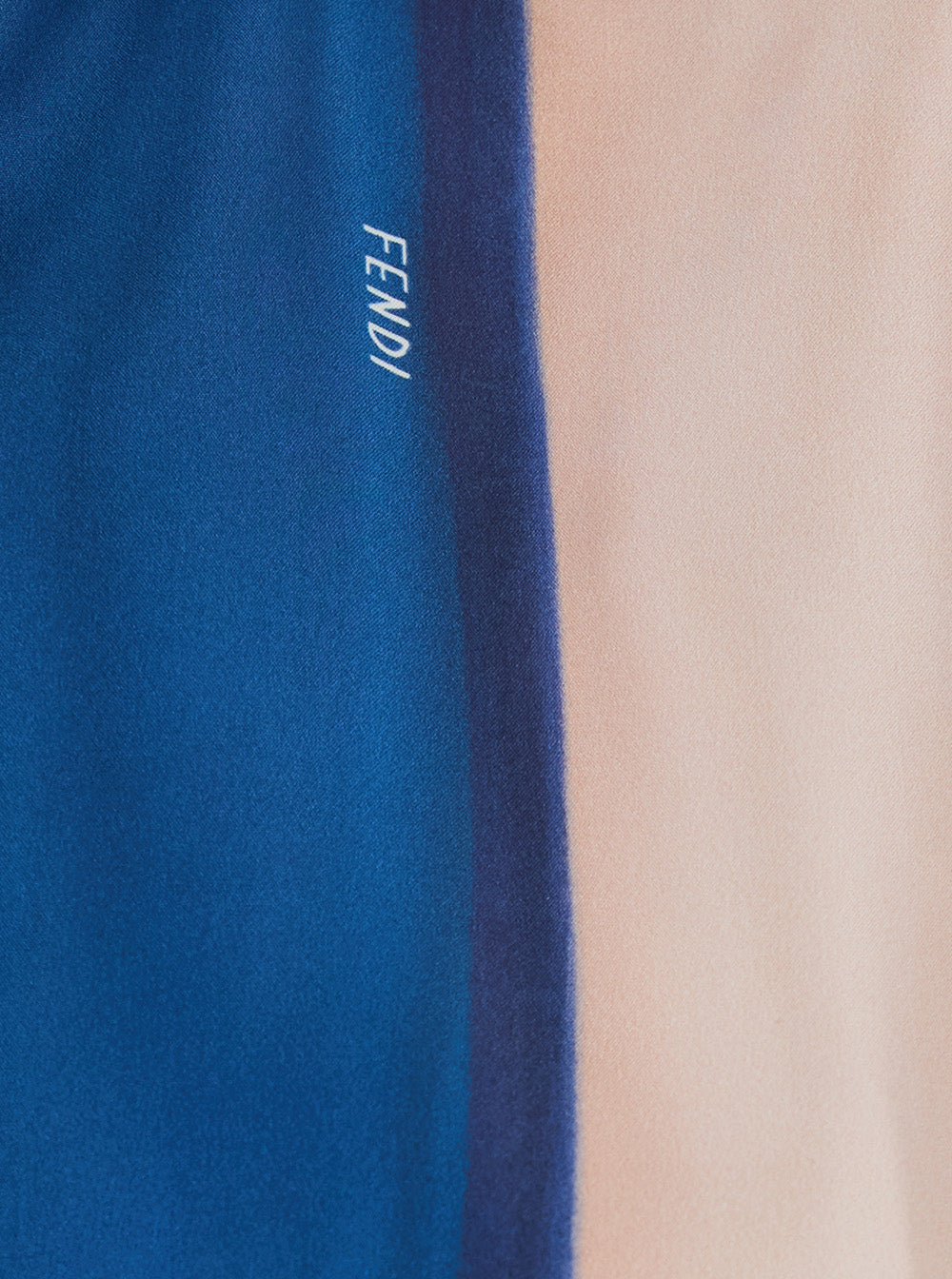 Fendi Women Multicolor Crop Shirt With Logo Embroidery On The Side And All-Over Striped Motif In Silk For Women
