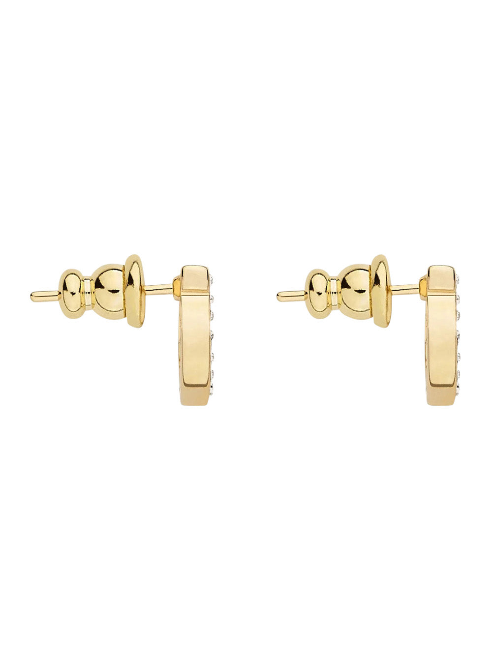 Ferragamo Women Gold-Colored Earrings With Gancini Design And Butterfly Closure In Brass For Women