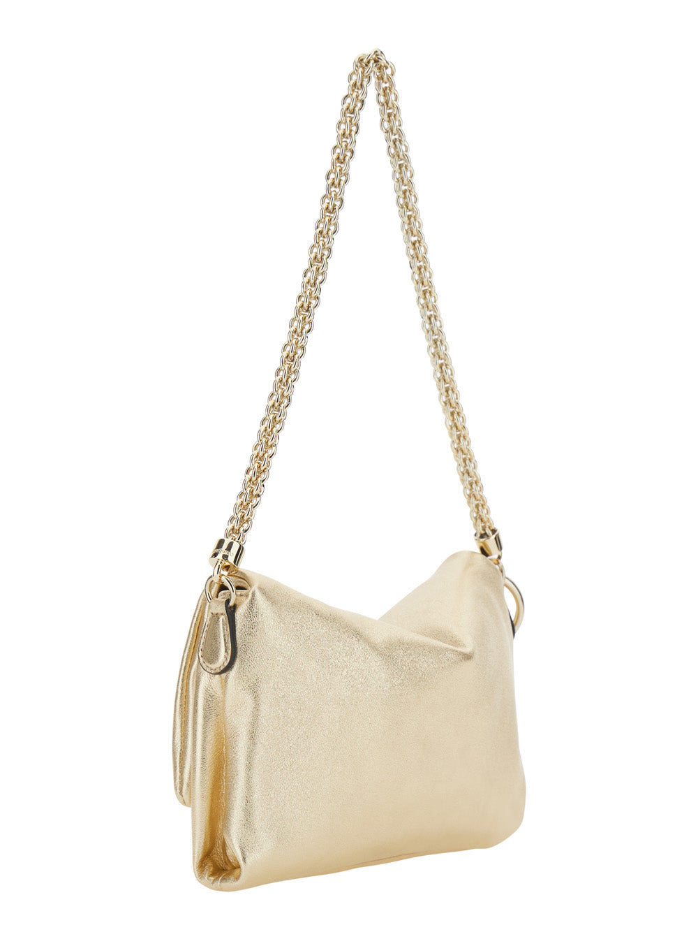 Jimmy Choo Women 'Callie' Gold Colored Mini Bag With Chain Strap And Logo On Front In Leather Blend For Women