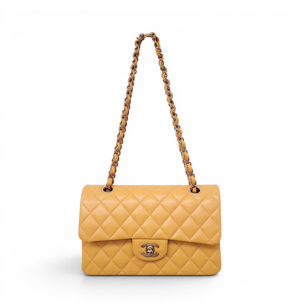 CHANEL MARIGOLD CAVIAR LEATHER CLASSIC DOUBLE FLAP BAG